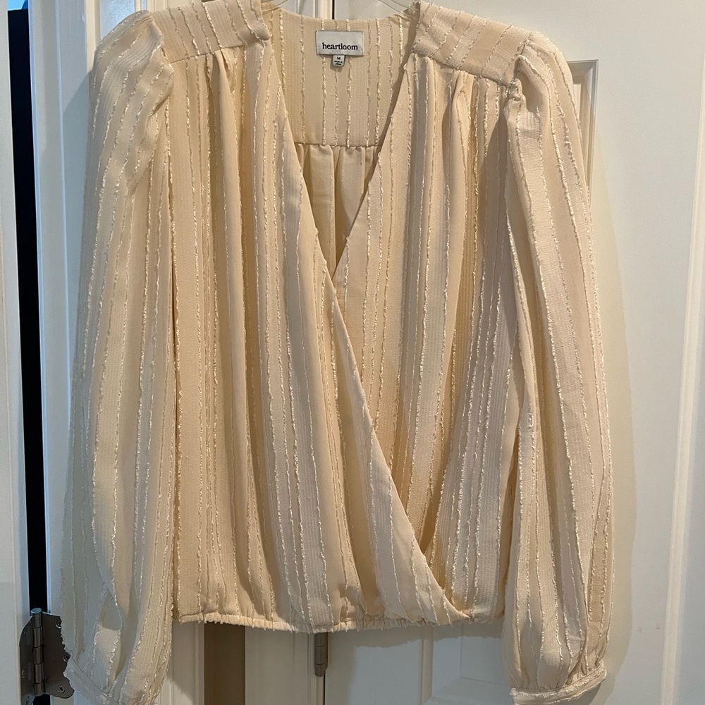Heartloom Cream Textured Blouse
